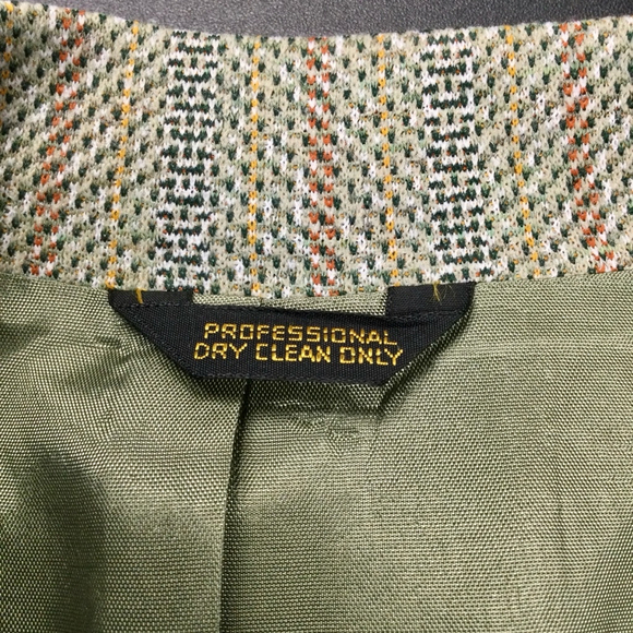 Vintage Men's Unbranded Blazer Size M Green Brown - Picture 7 of 11